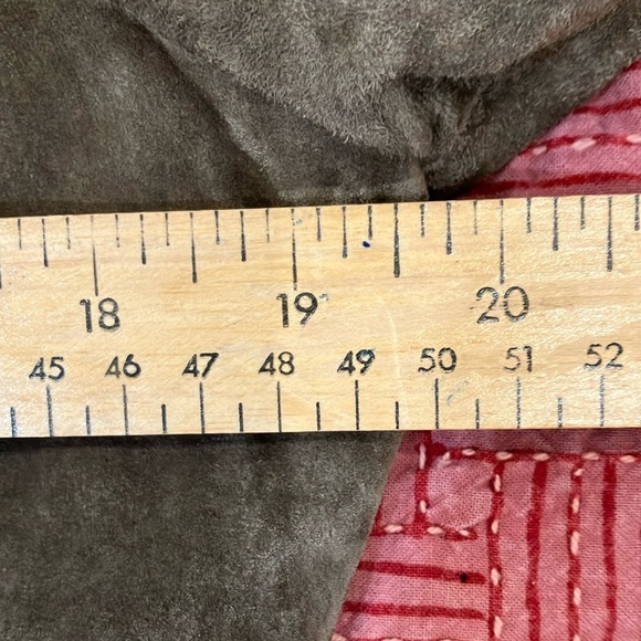 Coldwater Creek Brown suede Leather Jacket with Classic fitted design and snaps - Picture 8 of 16